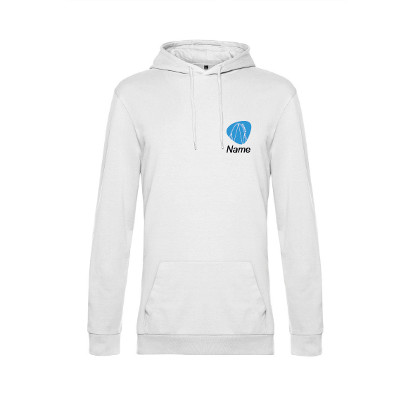 Unisex Hoodie - Farbe weiß mit App Werbung inkl. Name und Versand